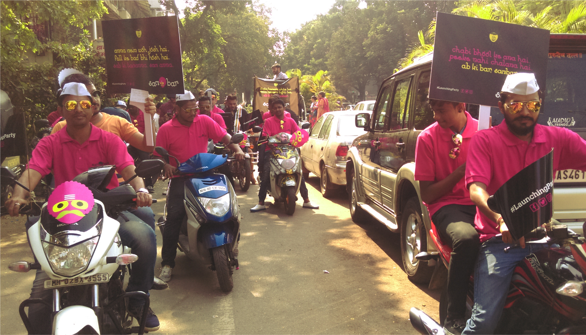 Image 1 faux-political rally for Sambar restaurant